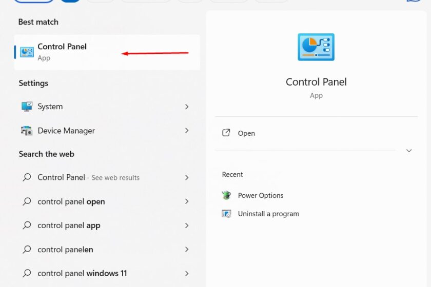 Control Panel Lid Close Action