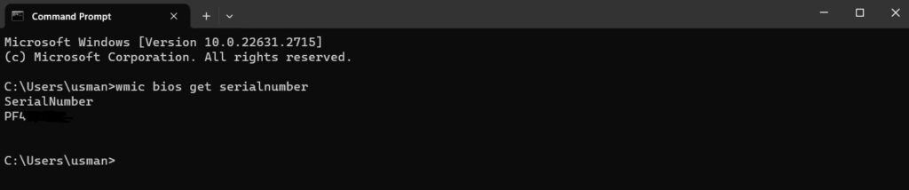 Find Serial Number in Windows