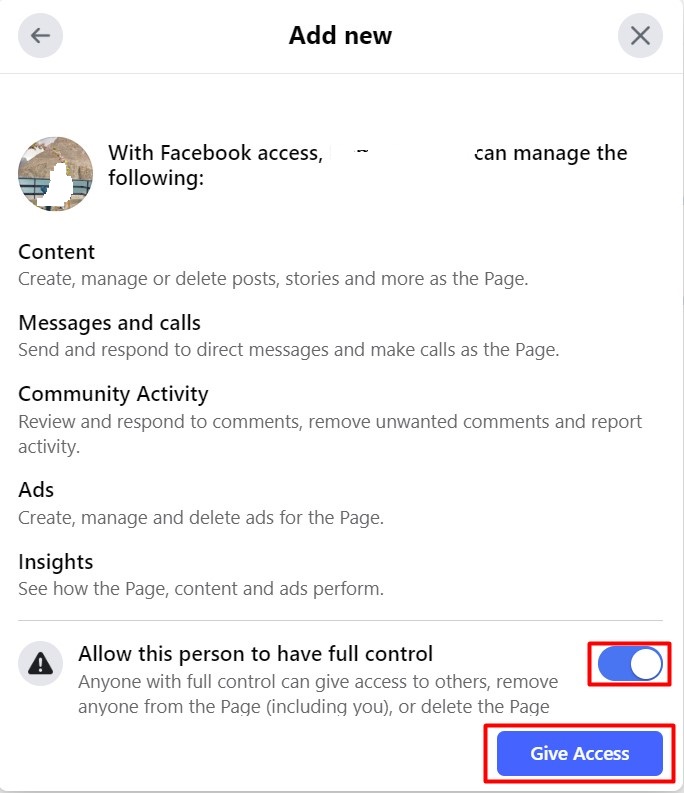 Transfer Facebook Page Ownership